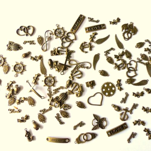 Bronze Metal Mixed Charms - Pack of 10 Mixed image
