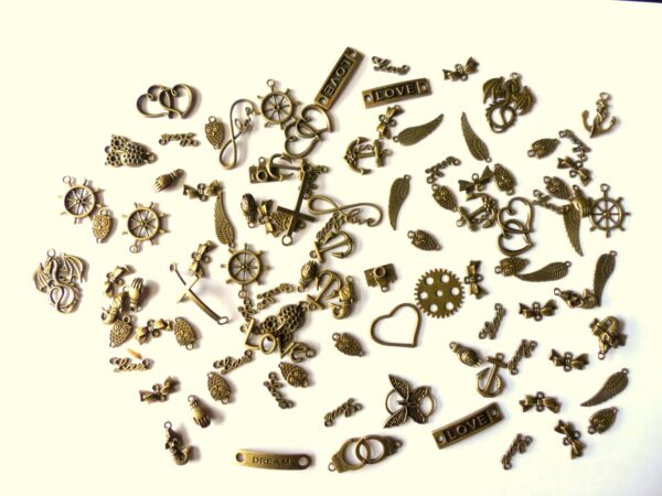 Bronze Metal Mixed Charms - Pack of 10 Mixed image