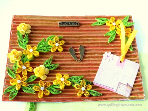 Sparkling Yellow Themed Quilled Greeting Card image