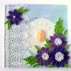 Purple Quilled Wildflowers and Lace Greeting Card image Purple Quilled Wildflowers and Lace Greeting Card image