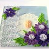 Purple Quilled Wildflowers and Lace Greeting Card image Purple Quilled Wildflowers and Lace Greeting Card image