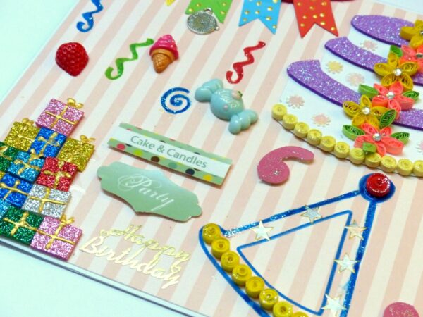 Quilled Cake Birthday Greeting Card image