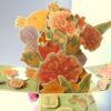 Love and Multicolor Sparkling Flowers Pop up Greeting Card image