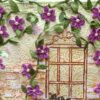 Leafy and Quilled Flowers Vintage Greeting Card image