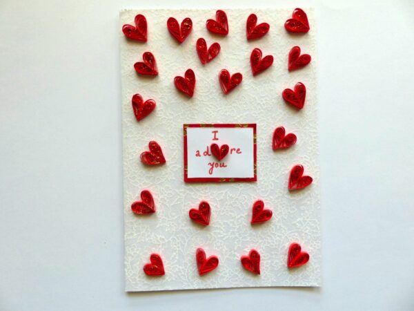 Quilled Hearts Greeting Card image Quilled Hearts Greeting Card image