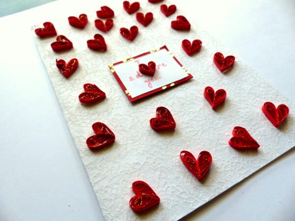 Quilled Hearts Greeting Card image Quilled Hearts Greeting Card image