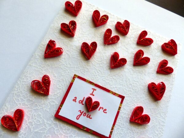 Quilled Hearts Greeting Card image Quilled Hearts Greeting Card image