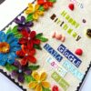 Happy Birthday Quilled Flowers Greeting Card image