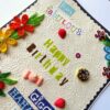 Happy Birthday Quilled Flowers Greeting Card image