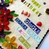 Happy Birthday Quilled Flowers Greeting Card image