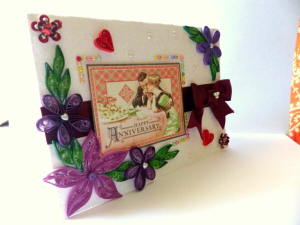 Happy Anniversary Quilled Greeting Card image