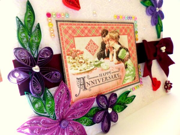 Happy Anniversary Quilled Greeting Card image