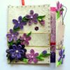 Purple Themed Flowers Mini Scrapbook Greeting Card image