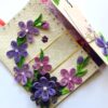 Purple Themed Flowers Mini Scrapbook Greeting Card image
