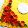 Yellow Themed Orange Flowers Greeting Card image