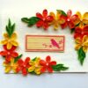 Yellow and Orange Quilled Corner Greeting Card image Yellow and Orange Quilled Corner Greeting Card image