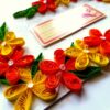 Yellow and Orange Quilled Corner Greeting Card image Yellow and Orange Quilled Corner Greeting Card image