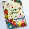 Happy Birthday Quilled Flowers Greeting Card image Happy Birthday Quilled Flowers Greeting Card image