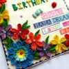 Happy Birthday Quilled Flowers Greeting Card image Happy Birthday Quilled Flowers Greeting Card image