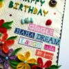 Happy Birthday Quilled Flowers Greeting Card image Happy Birthday Quilled Flowers Greeting Card image