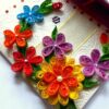Multicolor Flowers Mini Scrapbook Greeting Card image