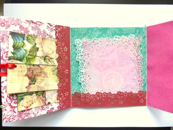 Multicolor Flowers Mini Scrapbook Greeting Card image