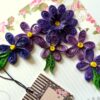 Purple Quilled Variety Flowers Greeting Card image
