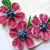 Sweet Pink Quilled Flowers Greeting Card image