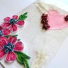 Sweet Pink Quilled Flowers Greeting Card image