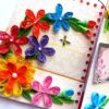 Multicolor Flowers Mini Scrapbook Greeting Card image