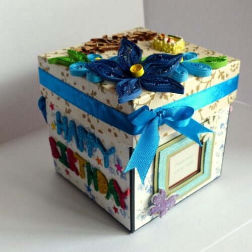 Exotic Blue and Multicolor Sparkling Explosion Box image Exotic Blue and Multicolor Sparkling Explosion Box image