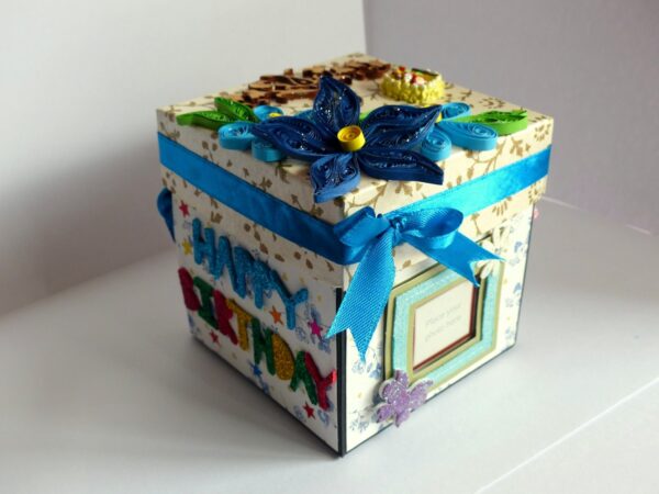Exotic Blue and Multicolor Sparkling Explosion Box image Exotic Blue and Multicolor Sparkling Explosion Box image