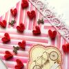 Raining Quilled Hearts Greeting Card image Raining Quilled Hearts Greeting Card image