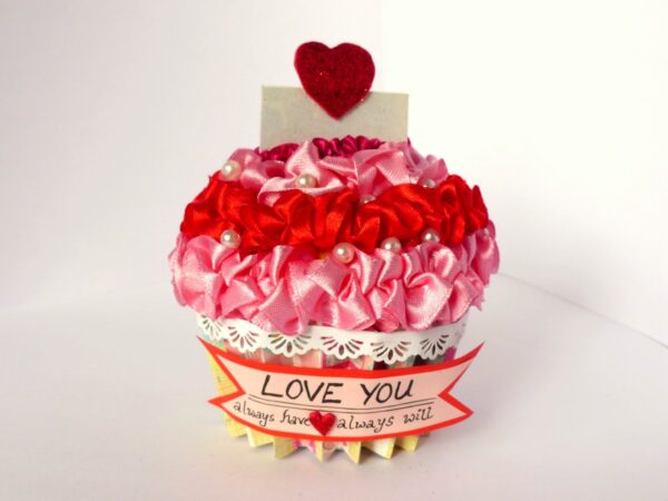 Cute Handmade Cupcake With Message Card image Cute Handmade Cupcake With Message Card image