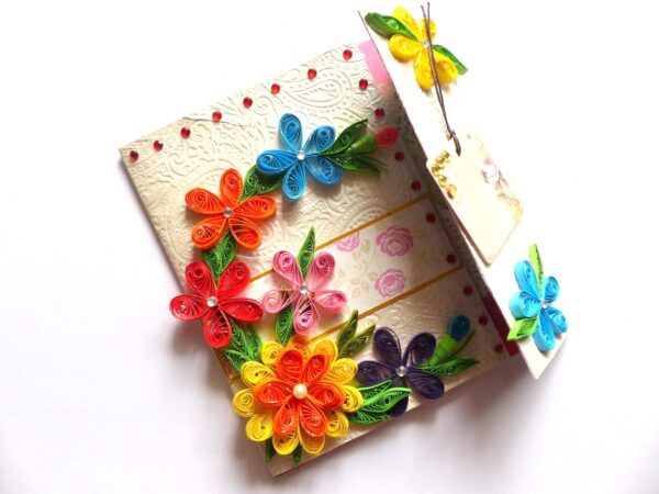 Multicolor Flowers Mini Scrapbook Greeting Card image