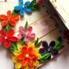 Multicolor Flowers Mini Scrapbook Greeting Card image