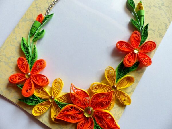 Yellow Themed Quilled Photo Frame Card image