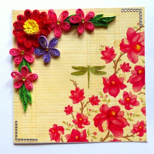 Red and Pink Variety Flowers Greeting Card image
