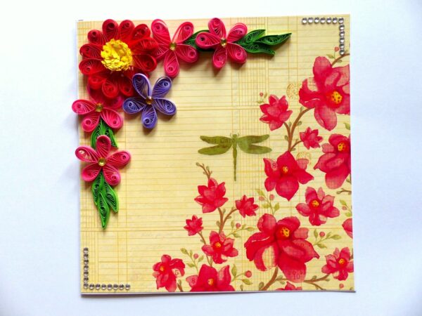 Red and Pink Variety Flowers Greeting Card image