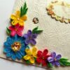Multicolor Quilled Flowers Corner Greeting Card image Multicolor Quilled Flowers Corner Greeting Card image
