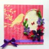 Pink Themed Sparkling Quilled Flowers Greeting Card image