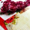Quilled Red Roses in Heart Greeting Card image