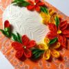 Yellow and Orange Themed Quilled Greeting Card image