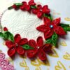 Red Themed Quilled Flowers Greeting Card image Red Themed Quilled Flowers Greeting Card image