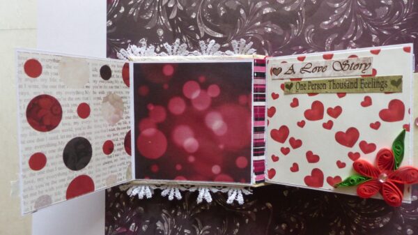 Love and Valentine Themed Mini Scrapbook image