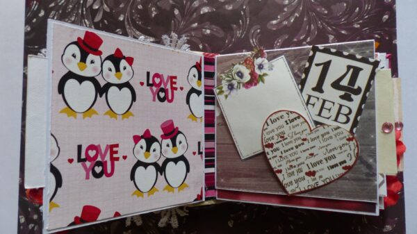 Love and Valentine Themed Mini Scrapbook image