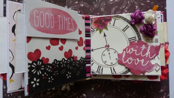 Love and Valentine Themed Mini Scrapbook image