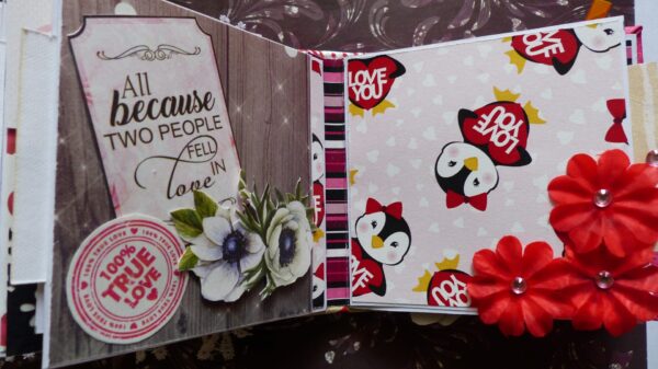 Love and Valentine Themed Mini Scrapbook image
