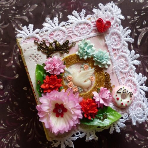 Love and Valentine Themed Mini Scrapbook image