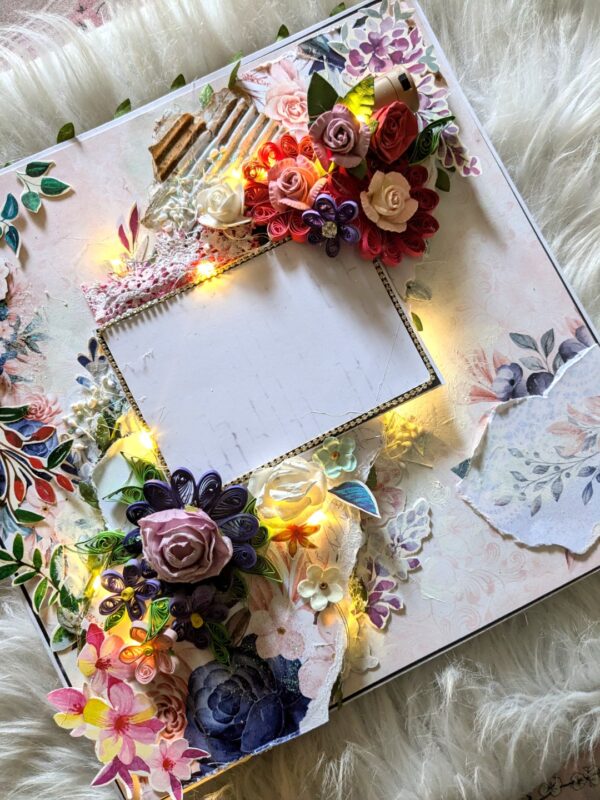 Quilled Corner Birthday Handmade Greeting Card